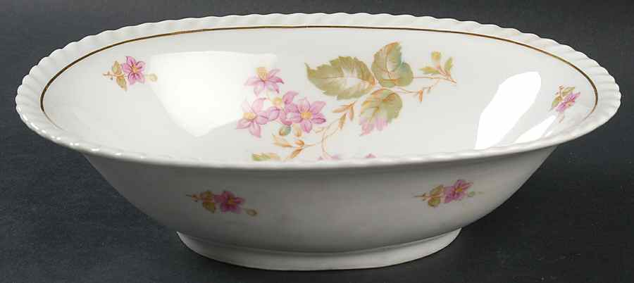 Rosetta 9" Oval Vegetable Bowl by Franconia-Krautheim & Adelburg-1