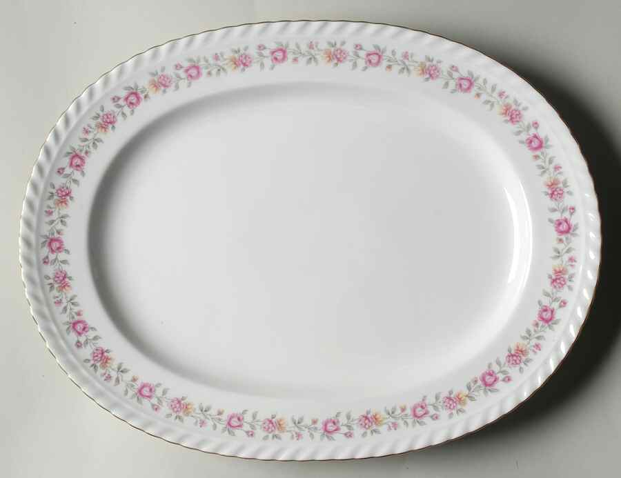 Rosedale 15" Oval Serving Platter by Franconia-Krautheim & Adelburg-1
