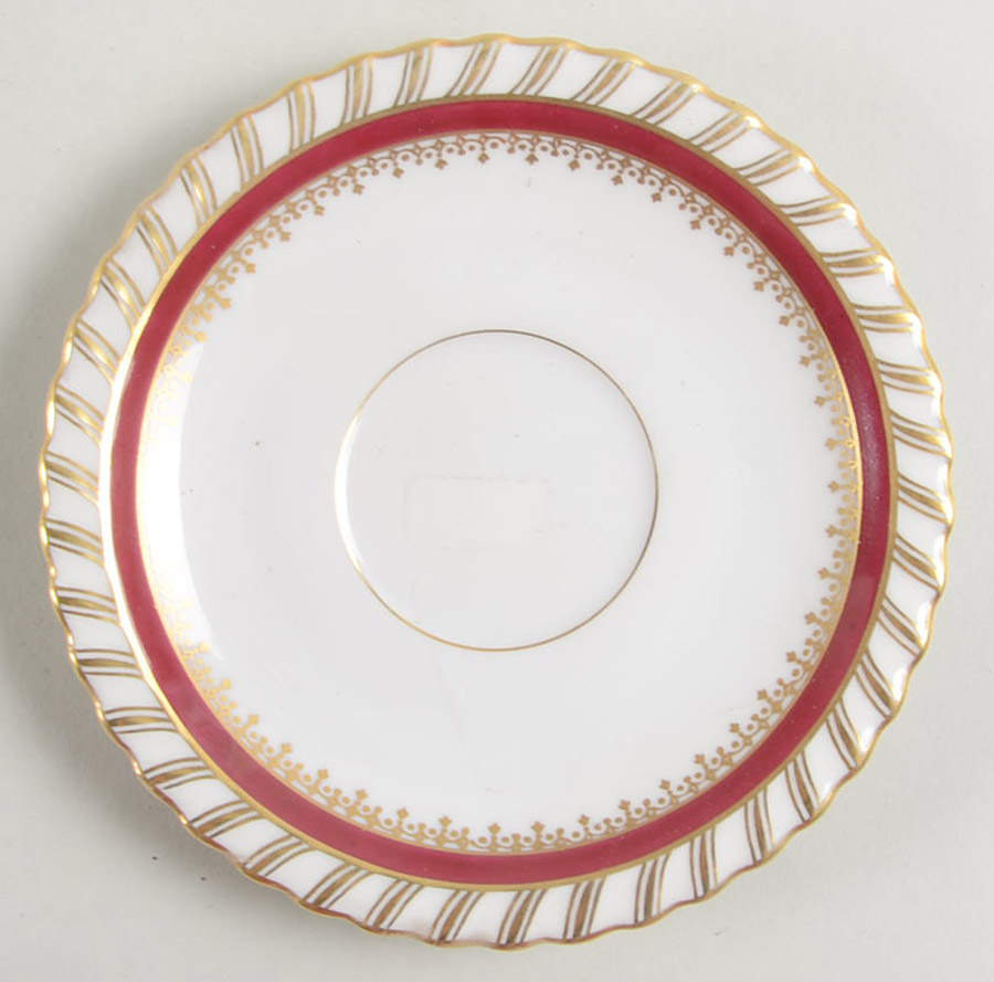 Ruby (Gold Verge Line) Saucer for Demitasse Cup by Franconia-Krautheim & Adelburg-1