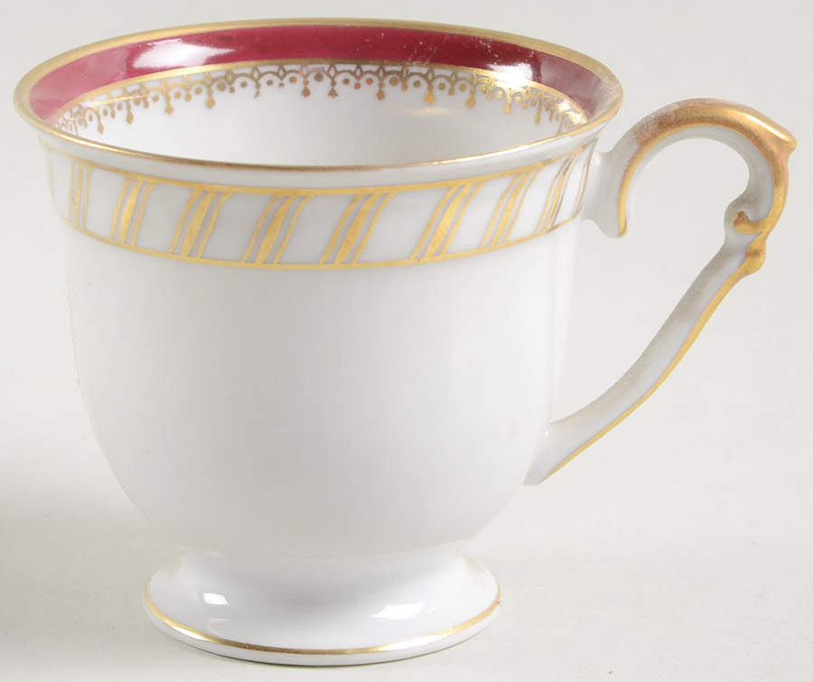 Ruby (Gold Verge Line) Footed Demitasse Cup by Franconia-Krautheim & Adelburg-1
