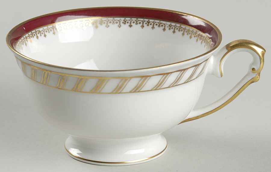 Ruby (Gold Verge Line) Footed Cup by Franconia-Krautheim & Adelburg-1