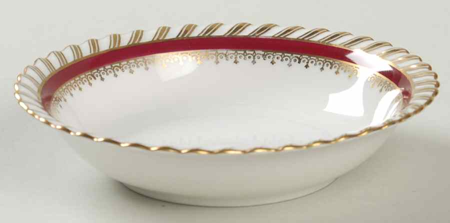 Ruby (Gold Verge Line) Fruit/Dessert (Sauce) Bowl by Franconia-Krautheim & Adelburg-1