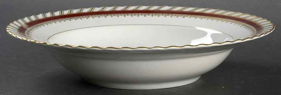 Ruby (Gold Verge Line) Rim Soup Bowl by Franconia-Krautheim & Adelburg-1