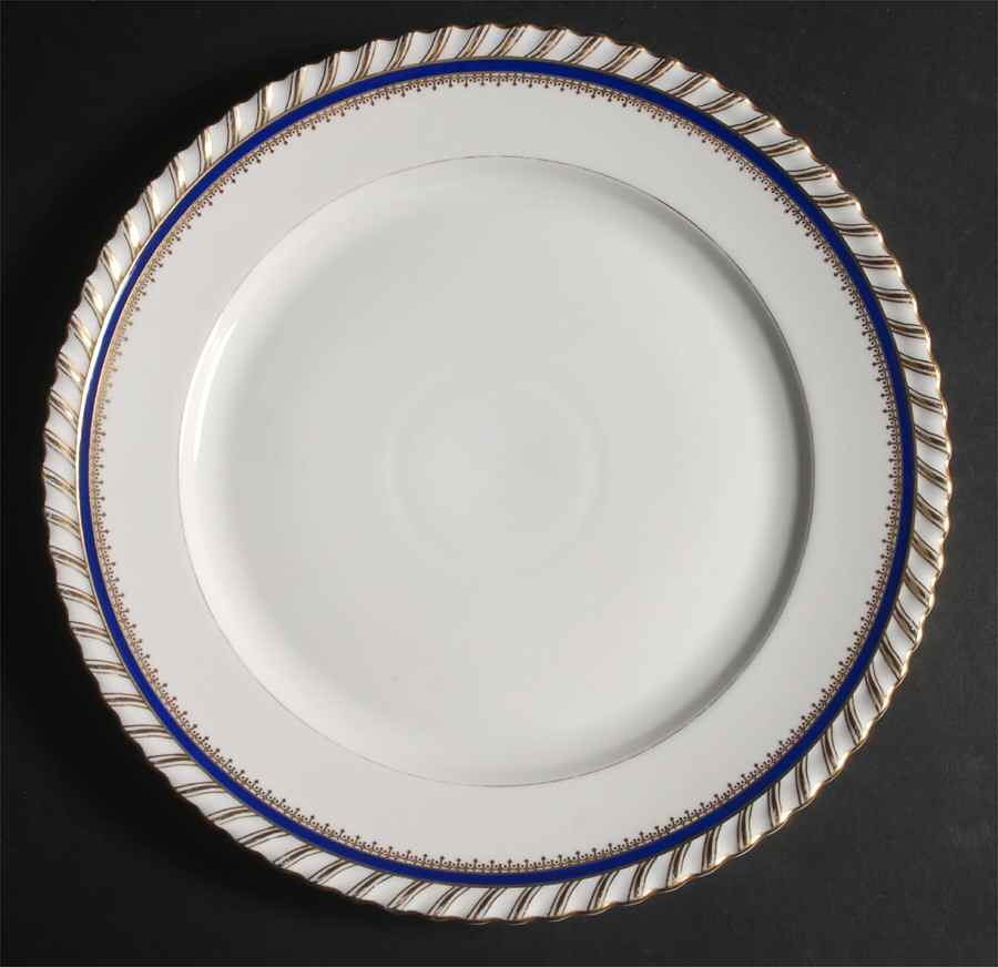 Sapphire Blue (Gold Gadroon Edge) 12" Chop Plate (Round Platter) by Franconia-Krautheim & Adelburg-1