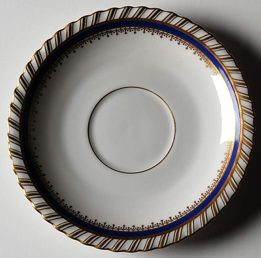 Sapphire Blue (Gold Gadroon Edge) Saucer by Franconia-Krautheim & Adelburg-1