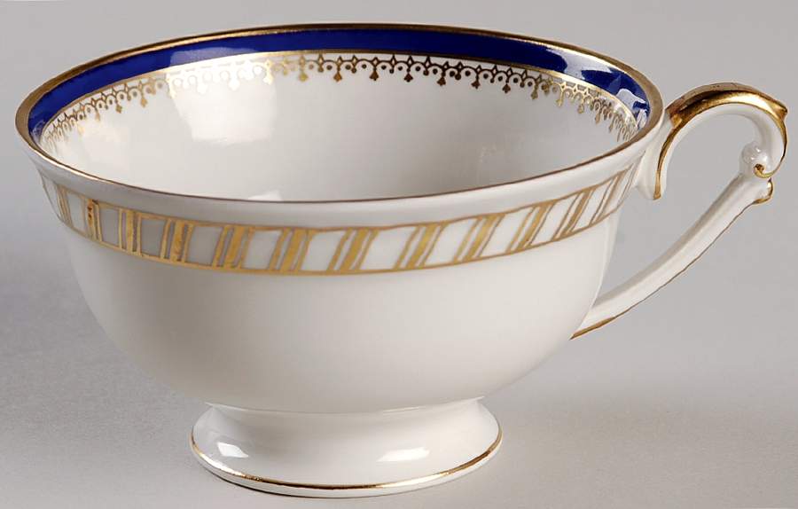 Sapphire Blue (Gold Gadroon Edge) Footed Cup by Franconia-Krautheim & Adelburg-1
