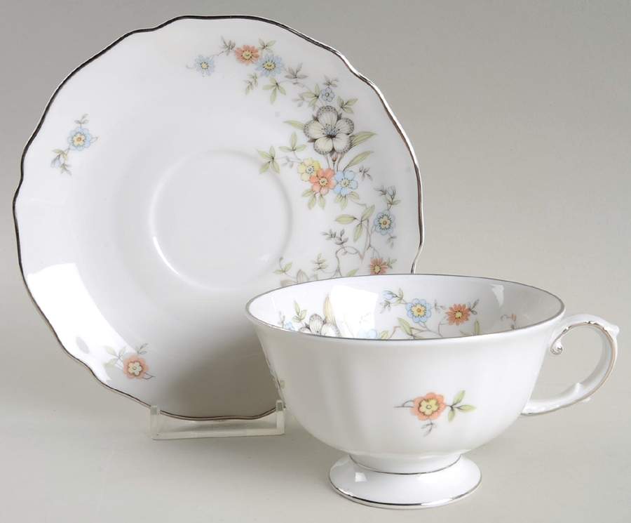 Sinfonette Footed Cup & Saucer Set by Franconia-Krautheim & Adelburg-1