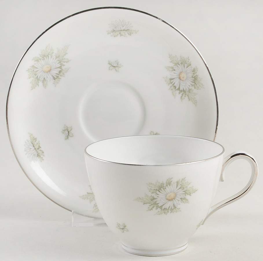 Silver Thistle Flat Cup & Saucer Set by Franconia-Krautheim & Adelburg-1