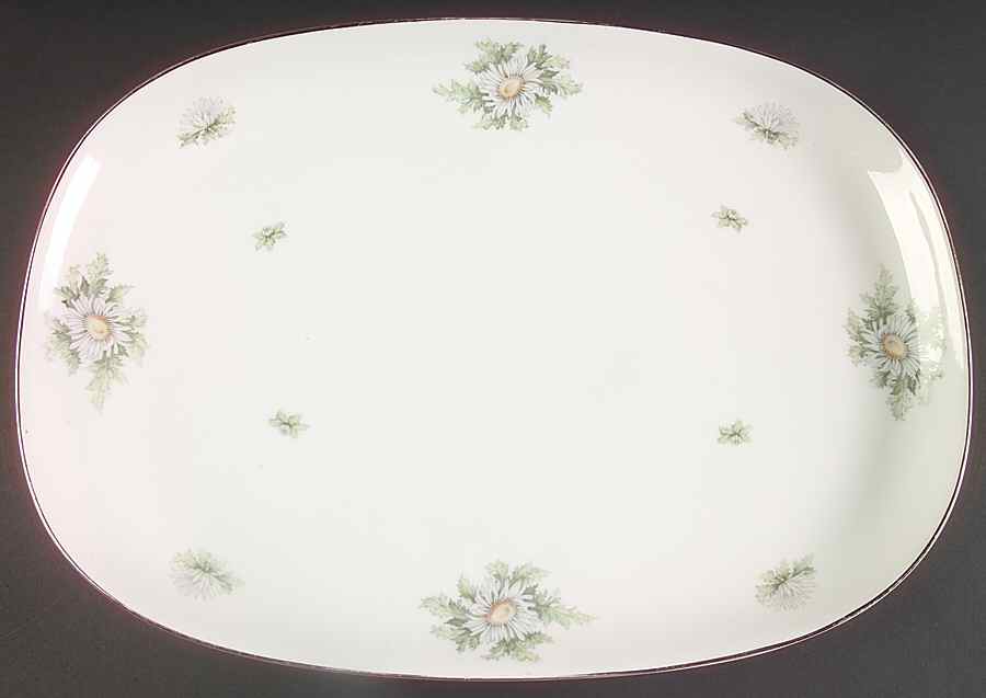 Silver Thistle 16" Oval Serving Platter by Franconia-Krautheim & Adelburg-1