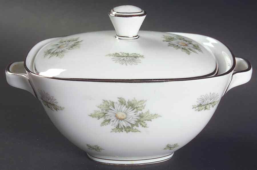 Silver Thistle Sugar Bowl & Lid by Franconia-Krautheim & Adelburg-1