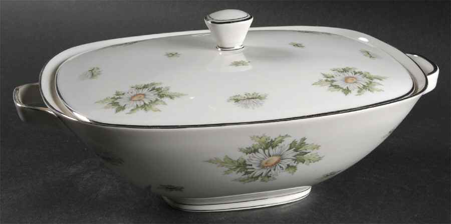 Silver Thistle Rectangular Covered Vegetable by Franconia-Krautheim & Adelburg-1