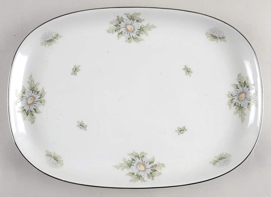 Silver Thistle 14" Oval Serving Platter by Franconia-Krautheim & Adelburg-1