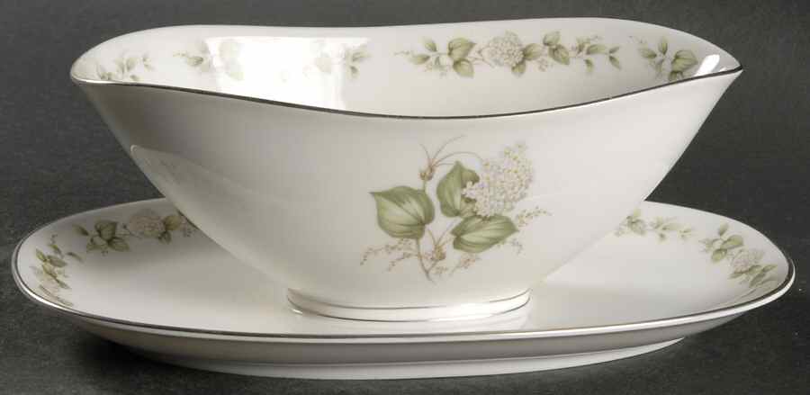 Summer Bloom Gravy Boat with Attached Underplate by Franconia-Krautheim & Adelburg-1