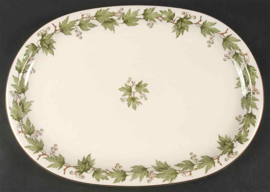 Sycamore (Center Decal) 14" Oval Serving Platter by Franconia-Krautheim & Adelburg-1
