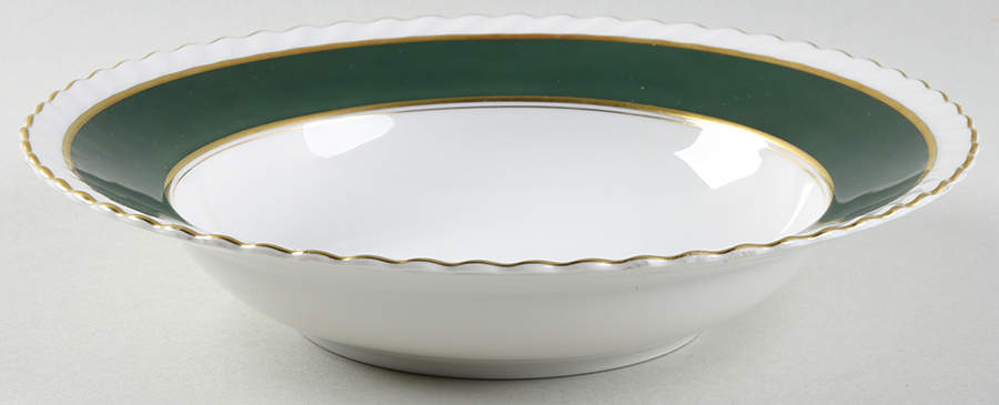 Teal Rim Soup Bowl by Franconia-Krautheim & Adelburg-1