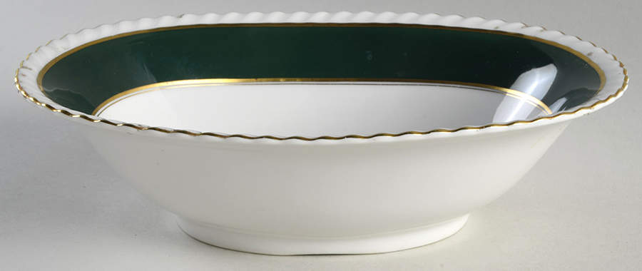 Teal 9" Oval Vegetable Bowl by Franconia-Krautheim & Adelburg-1
