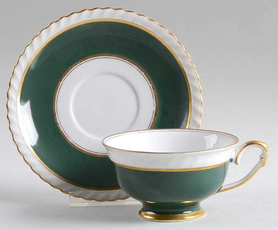 Teal Footed Cup & Saucer Set by Franconia-Krautheim & Adelburg-1