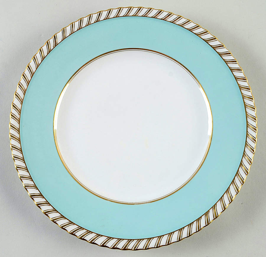 Turquoise Dinner Plate by Franconia-Krautheim & Adelburg-1
