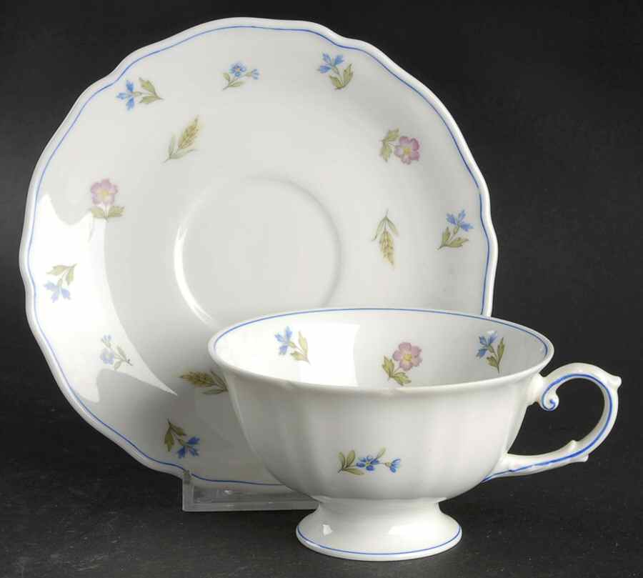 Virginia Footed Cup & Saucer Set by Franconia-Krautheim & Adelburg-1