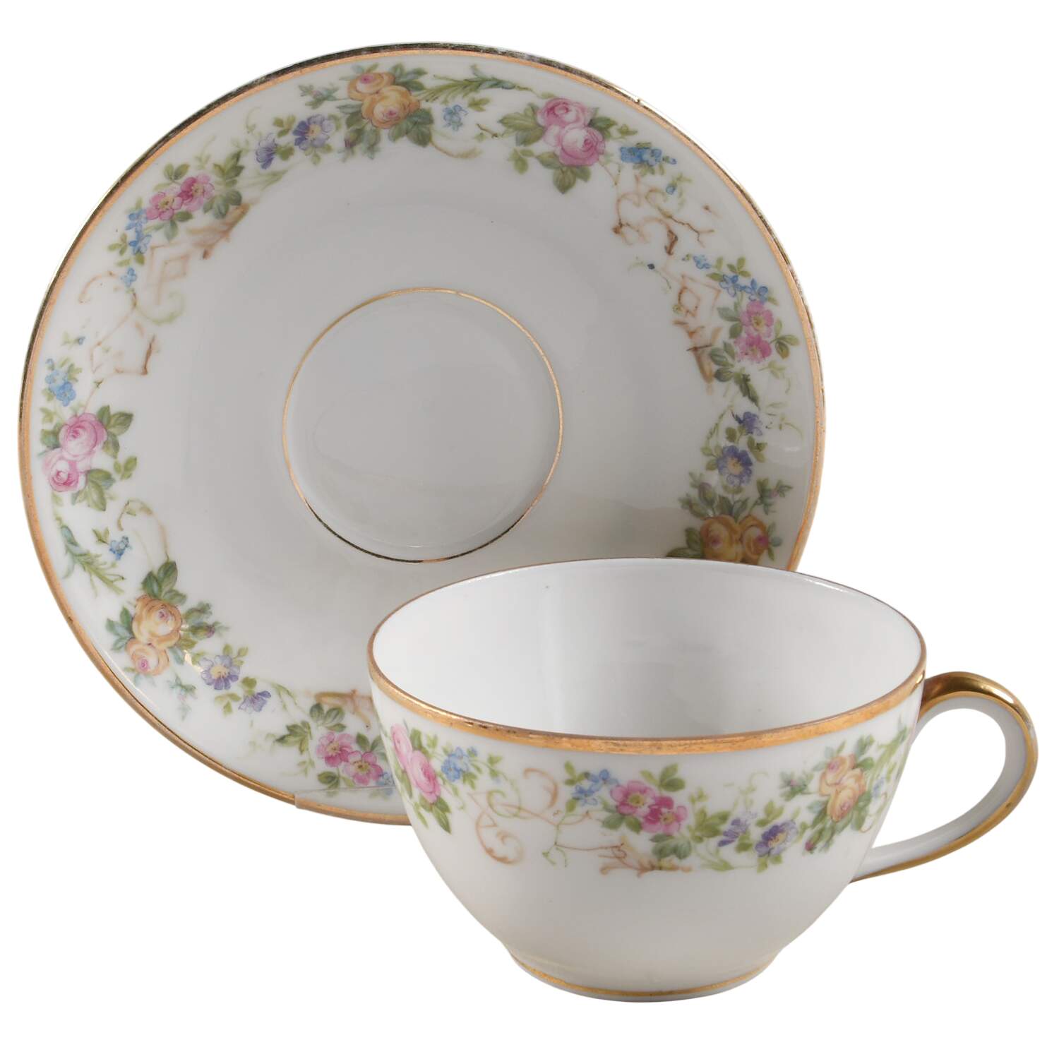 22532 Flat Cup & Saucer Set by Fraureuth-1