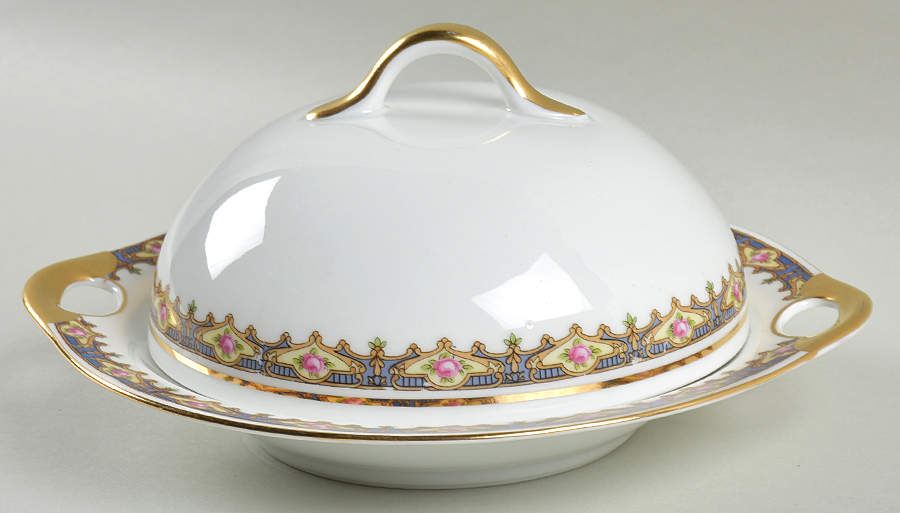 Rosebud (15484) Round Covered Butter by Fraureuth-1