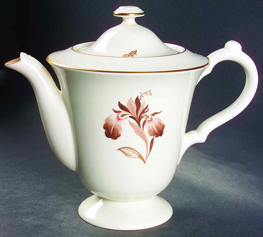 Brown Iris Tea/Coffee Pot & Lid by Lunning, Frederik-1