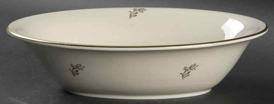 Brown Iris 9" Oval Vegetable Bowl by Lunning, Frederik-1