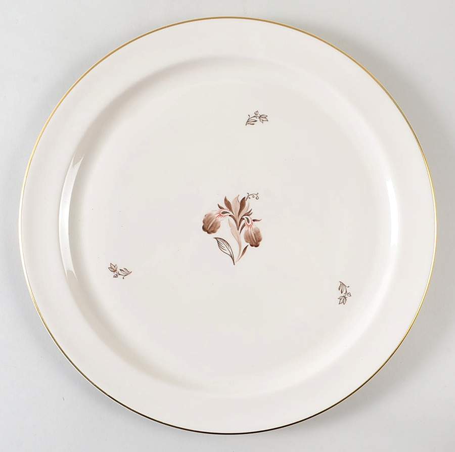 Brown Iris 13" Chop Plate (Round Platter) by Lunning, Frederik-1