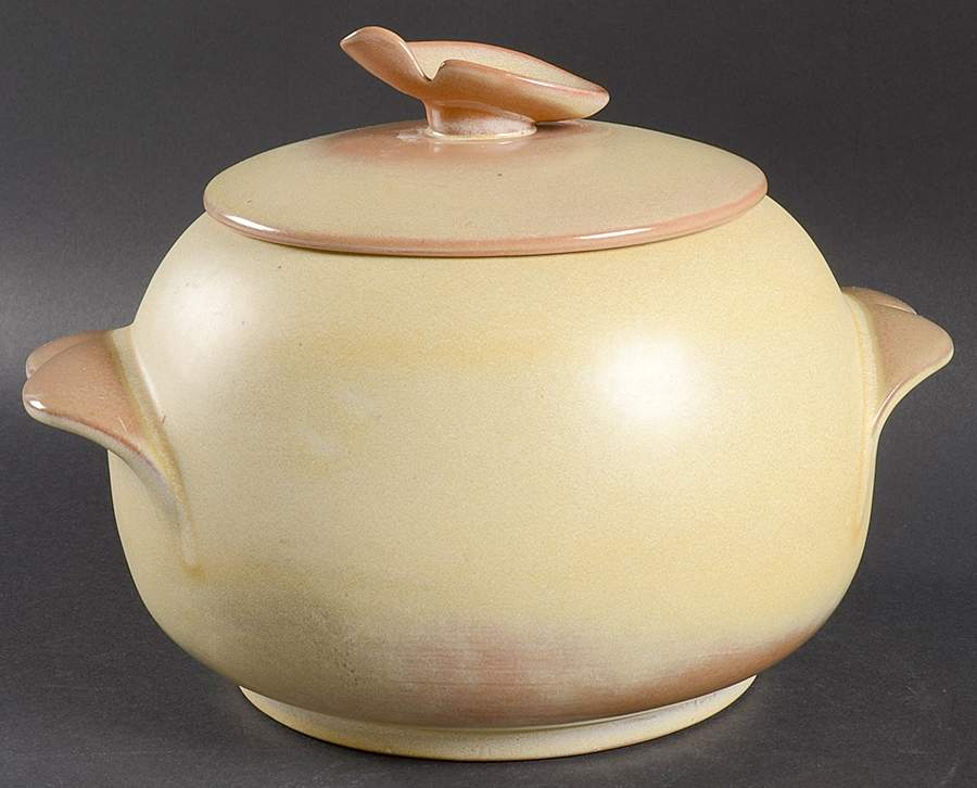 Lazy Bones (Desert Gold) 3 Quart Round Covered Casserole by Frankoma-1