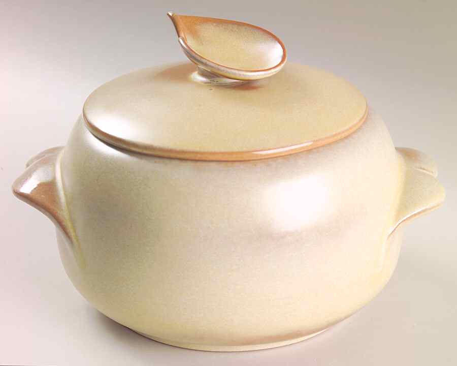 Lazy Bones (Desert Gold) 2.25 Qt Round Covered Casserole by Frankoma-1