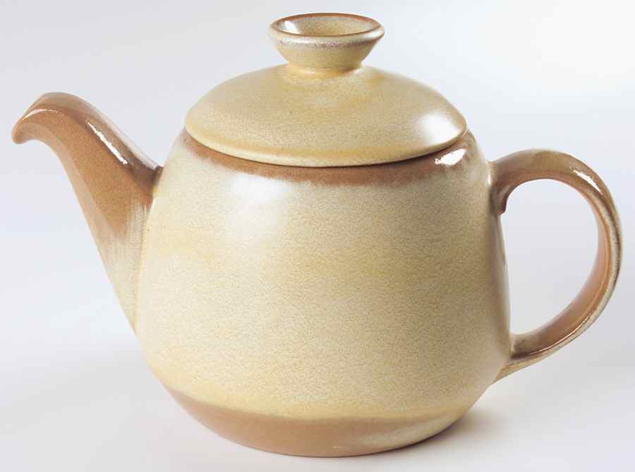 Lazy Bones (Desert Gold) Teapot & Lid by Frankoma-1