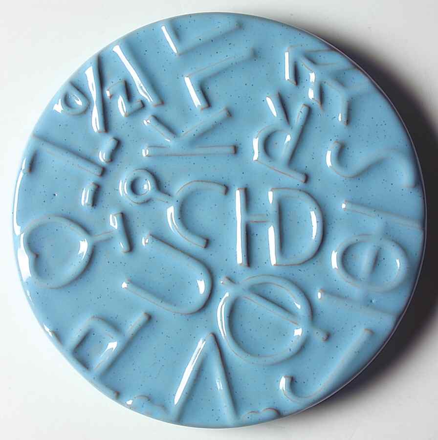 Lazy Bones Blue Trivet by Frankoma-1