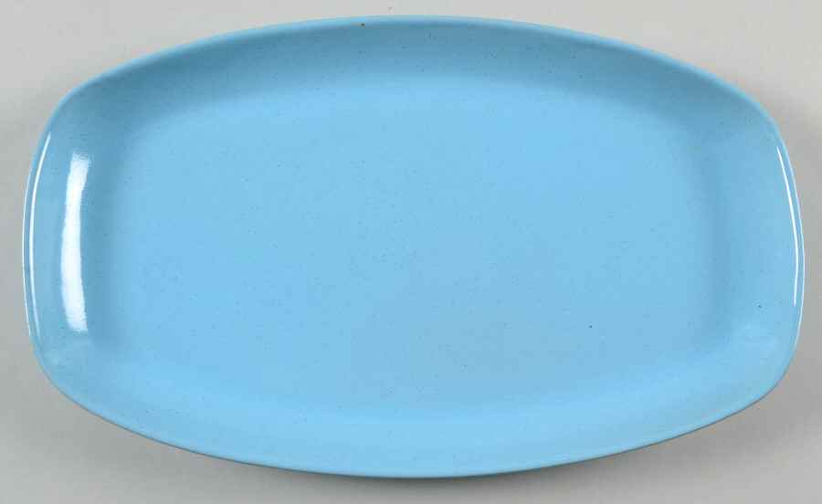 Lazy Bones Blue 11" Oval Serving Platter by Frankoma-1