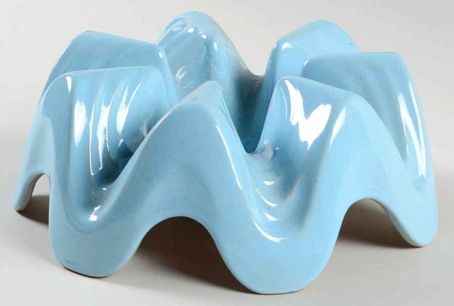 Lazy Bones Blue China Warmer Stand by Frankoma-1