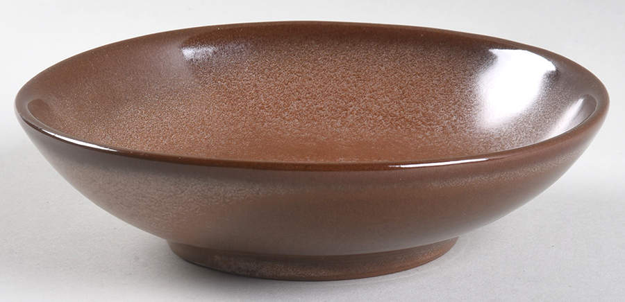 Lazy Bones Brown Satin Coupe Soup Bowl by Frankoma-1
