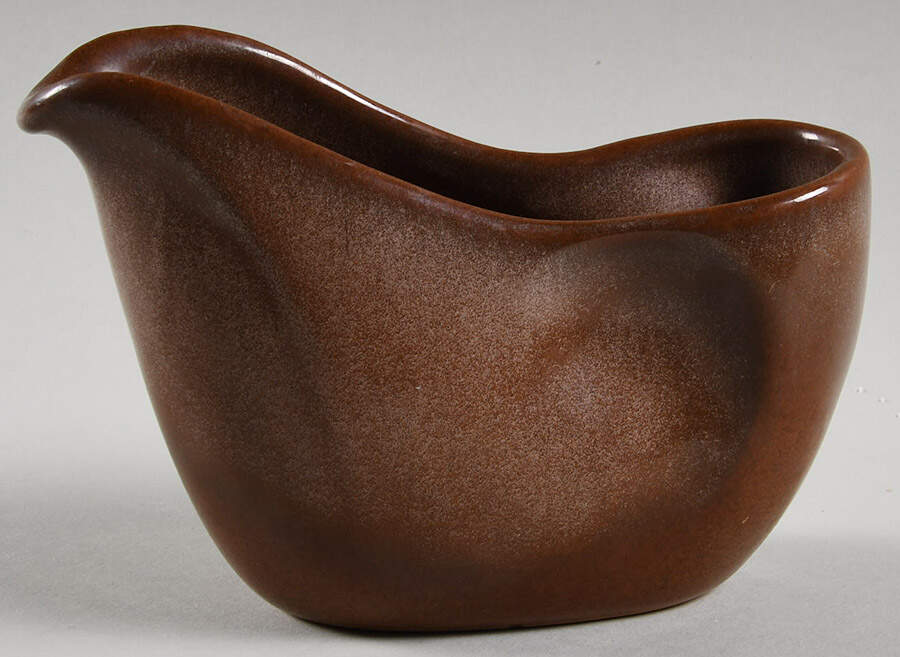 Lazy Bones Brown Satin Creamer by Frankoma-1