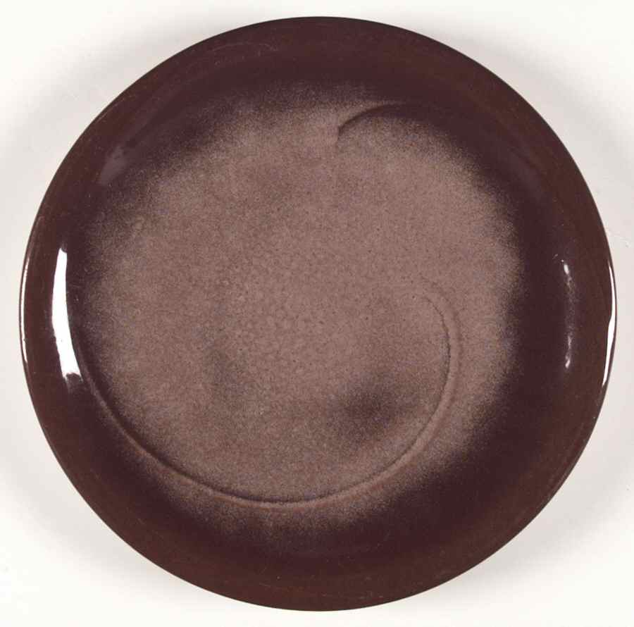 Lazy Bones Brown Satin Dinner Plate by Frankoma-1