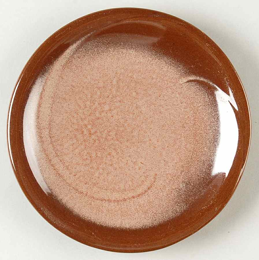 Lazy Bones Brown Satin Bread & Butter Plate by Frankoma-1