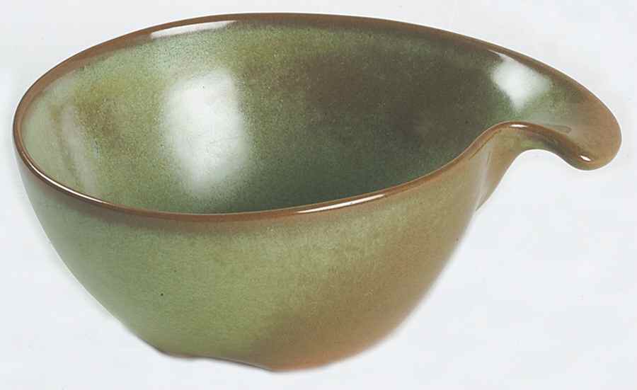 Lazy Bones Prairie Green Lugged Cereal Bowl by Frankoma-1