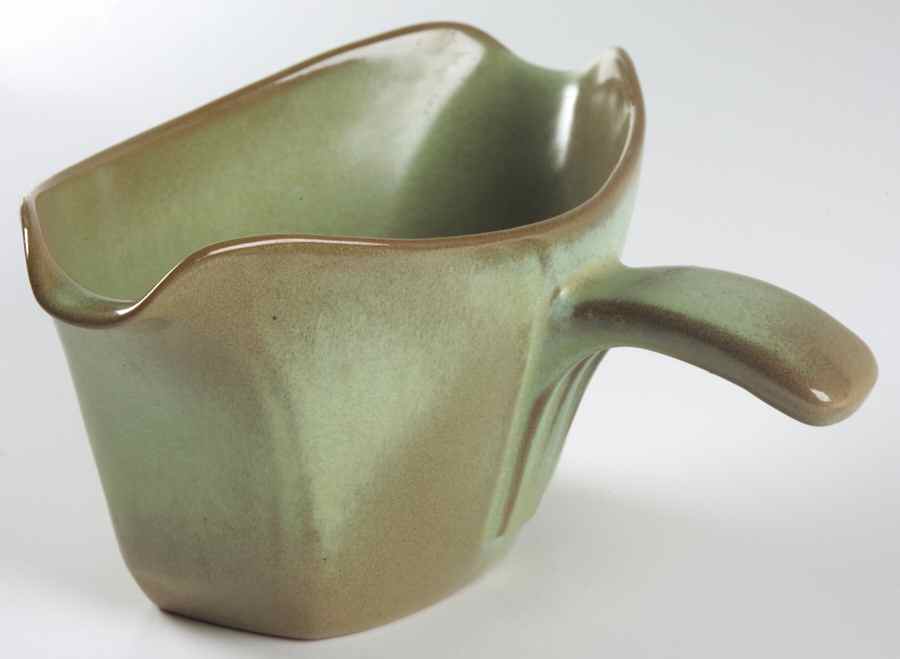 Lazy Bones Prairie Green Gravy Boat by Frankoma-1