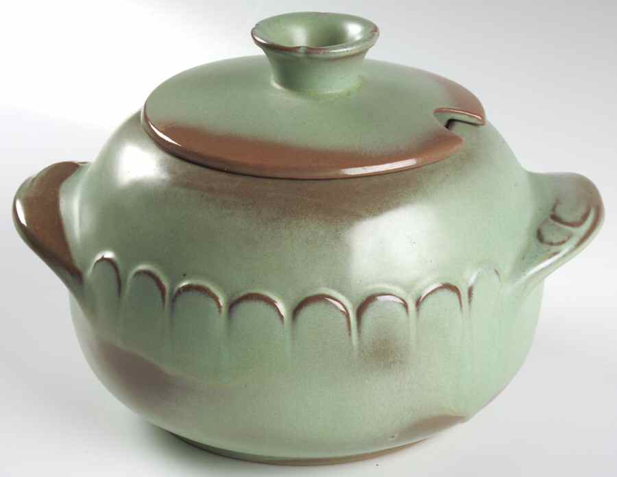 Lazy Bones Prairie Green Tureen &  Lid by Frankoma-1