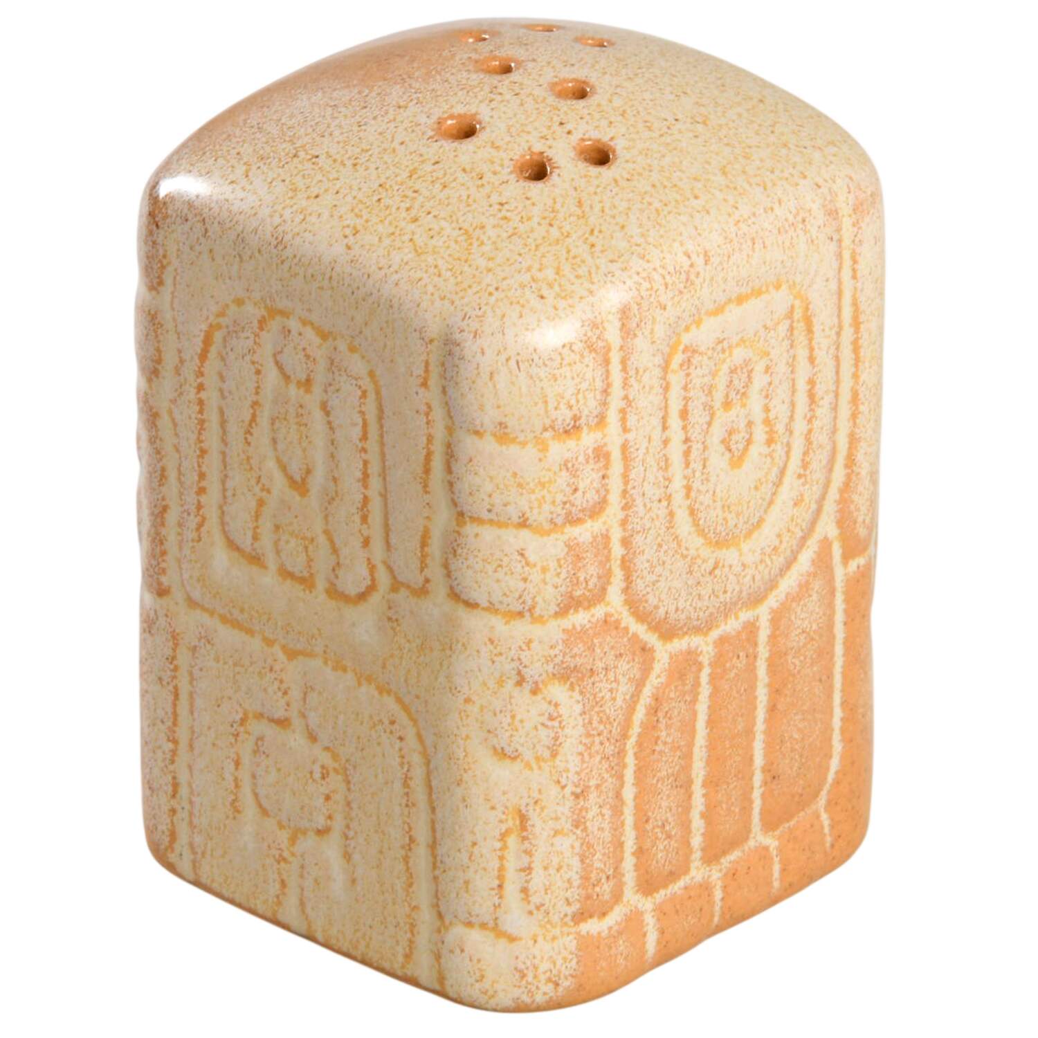Mayan Aztec Desert Gold Salt Shaker by Frankoma-1