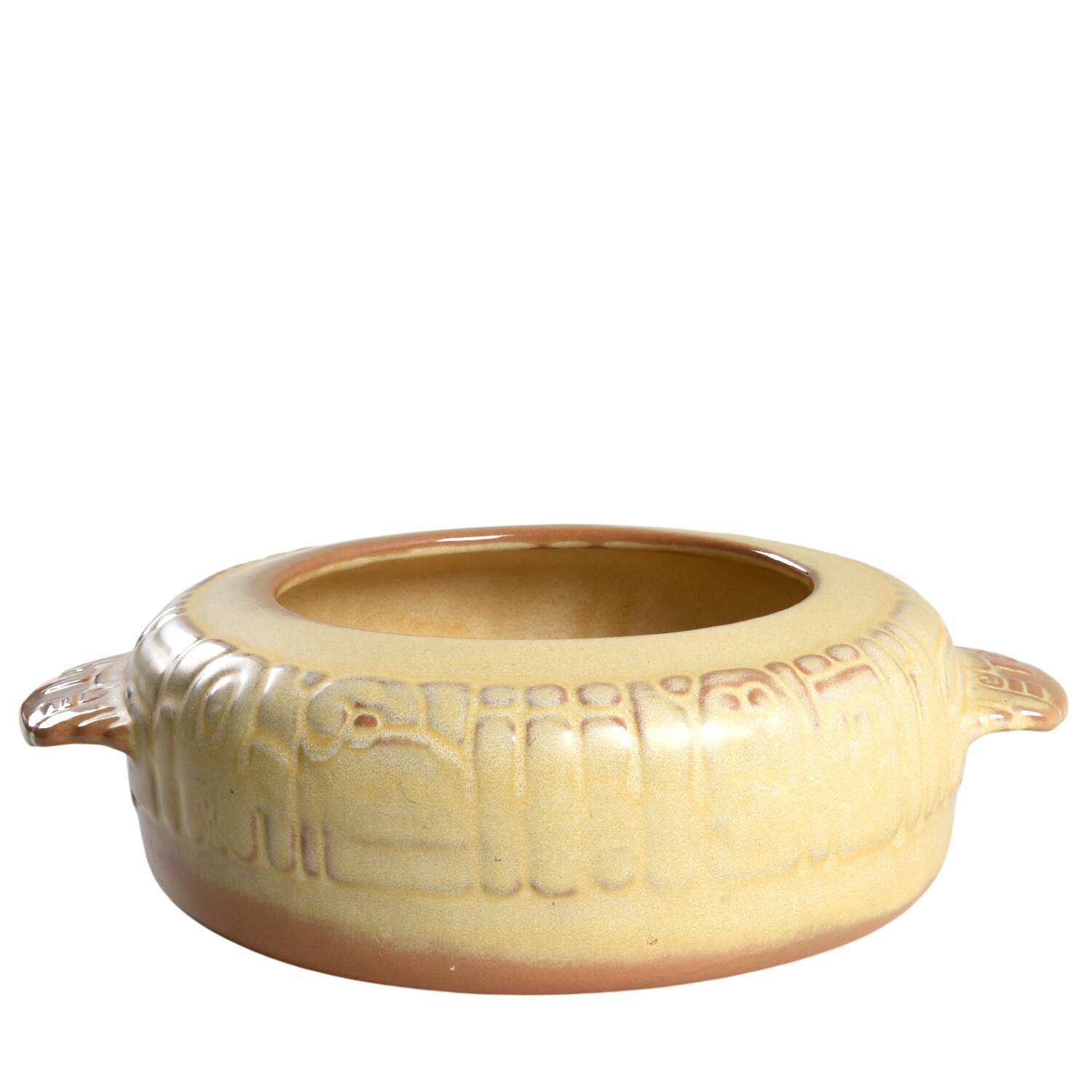 Mayan Aztec Desert Gold 1.5 Quart Round Casserole No Lid by Frankoma-1