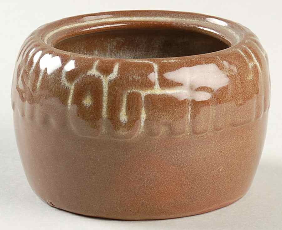 Mayan Aztec Desert Gold Jam/Jelly No Lid by Frankoma-1