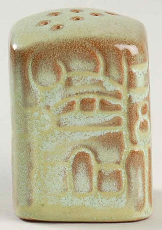 Mayan Aztec Prairie Green Pepper Shaker by Frankoma-1