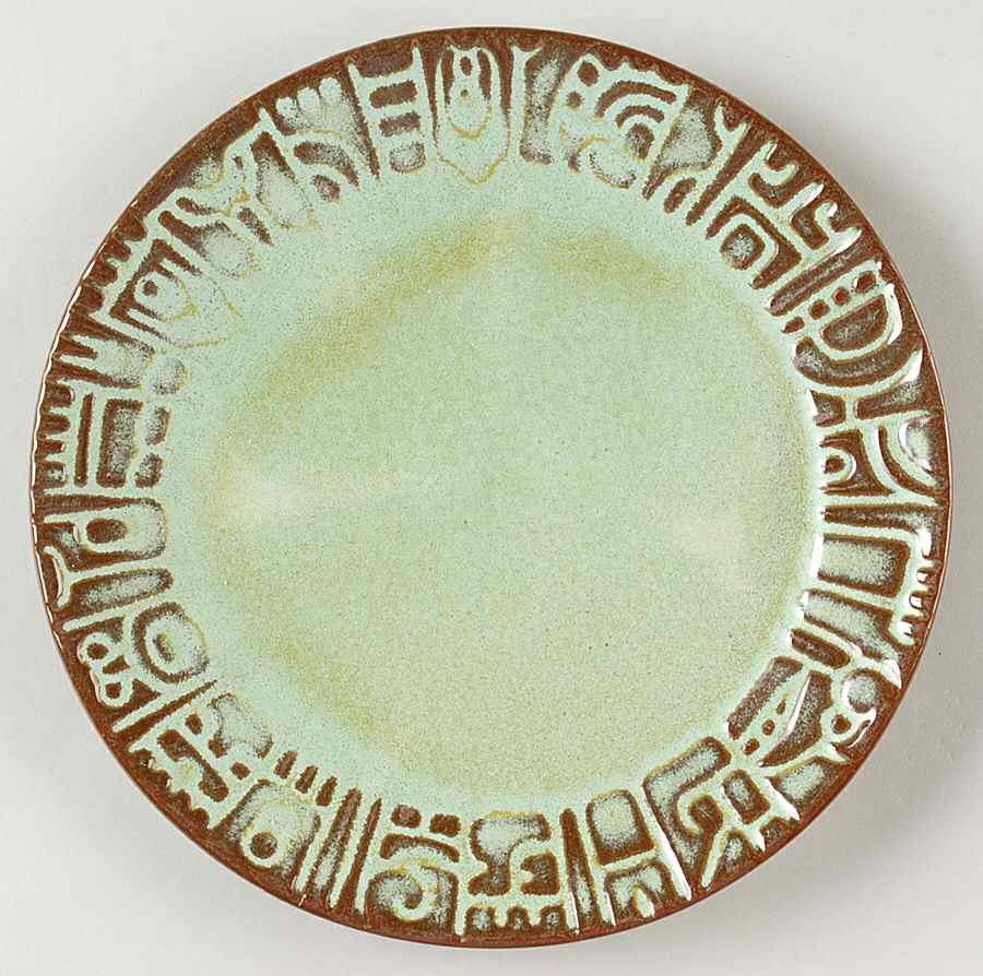 Mayan Aztec Prairie Green Salad/Bread & Butter Plate by Frankoma-1