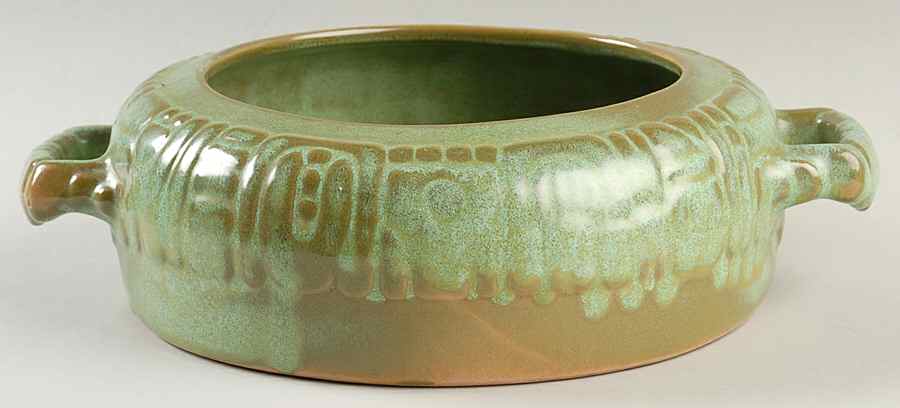 Mayan Aztec Prairie Green 5" Round Casserole No Lid by Frankoma-1