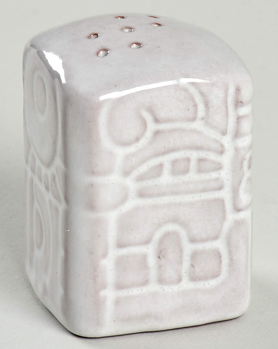 Mayan Aztec White Sand (Front and Back) Salt Shaker by Frankoma-1
