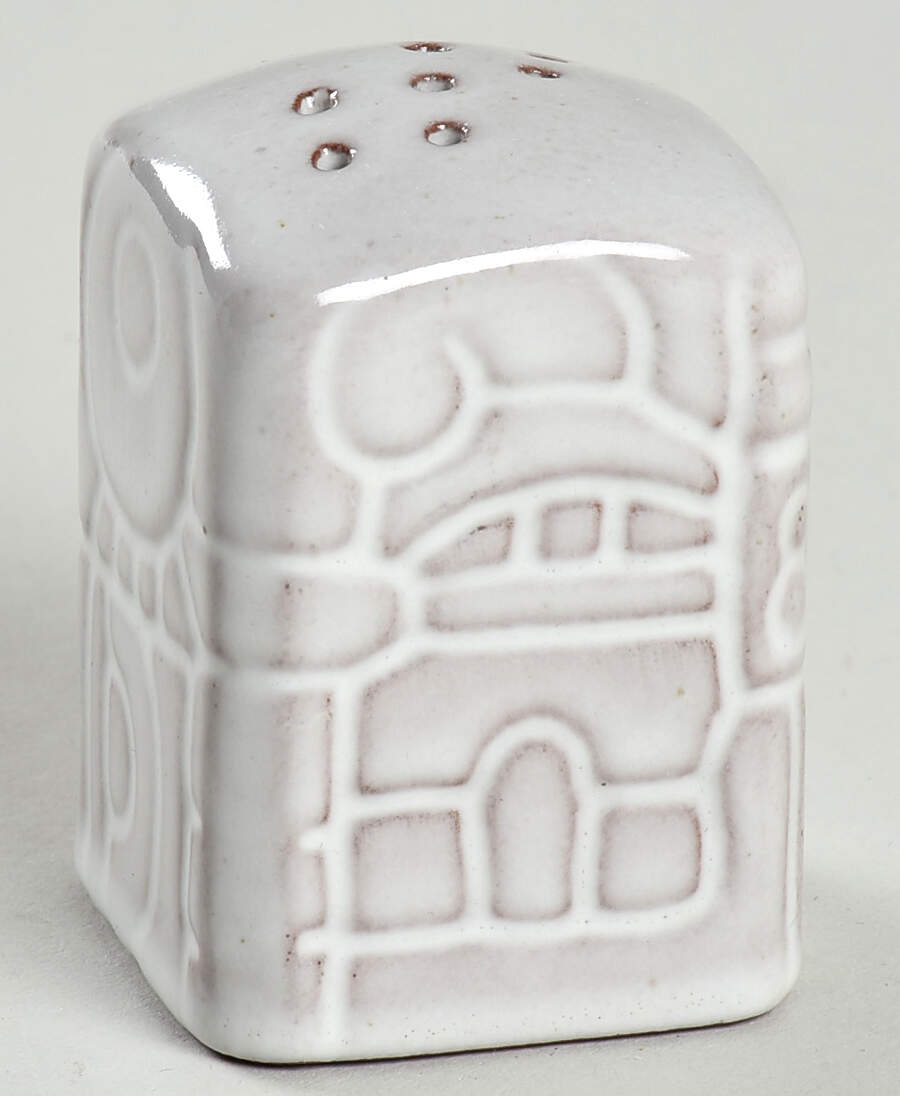 Mayan Aztec White Sand (Front and Back) Pepper Shaker by Frankoma-1