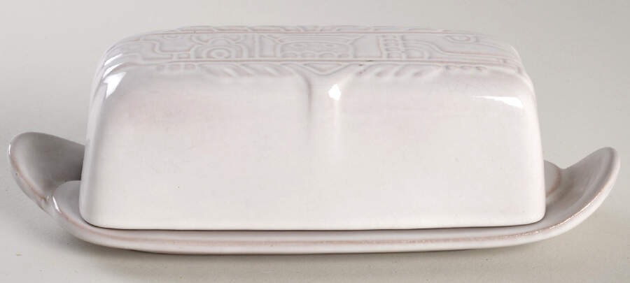 Mayan Aztec White Sand (Front and Back) 1/4 Lb Covered Butter by Frankoma-1
